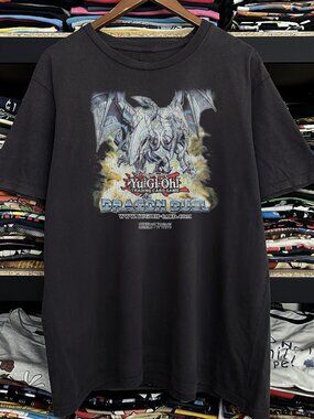 Rare Yugioh Dragon Duel TCG Tournament Washed Black Tee
